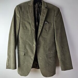 Bar III Blazer 36 Mens‎ Tan Brown Corduroy Stag Deer Slim Fit Sport Coat